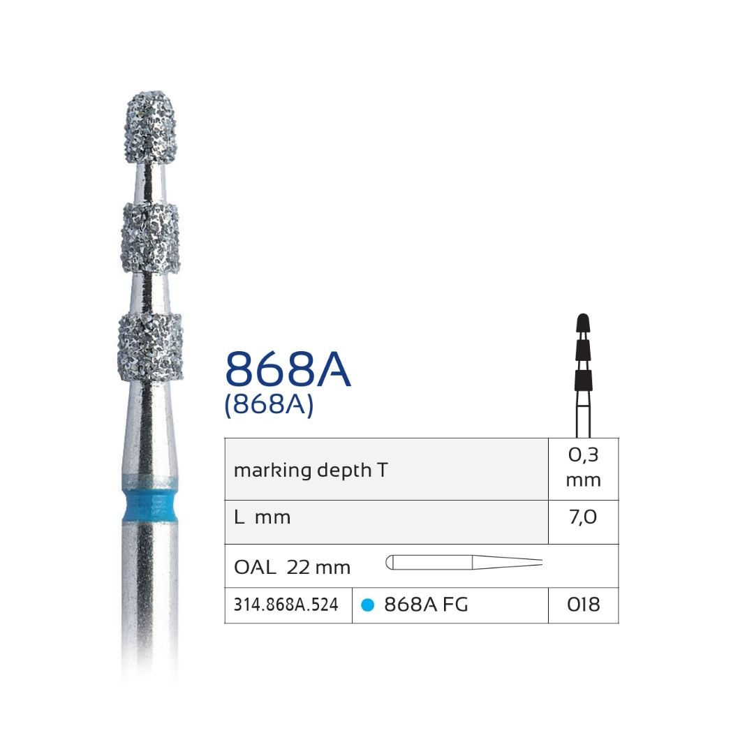 Set of 5 Diamond Burrs 868A